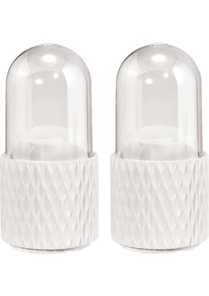 2 Adet Makyaj Fırçası Tutucu Toz Geçirmez ve Su Geçirmez Makyaj Fırçası Organizatör Depolama Makyaj ve Banyo Için Kapaklı (Yurt Dışından)