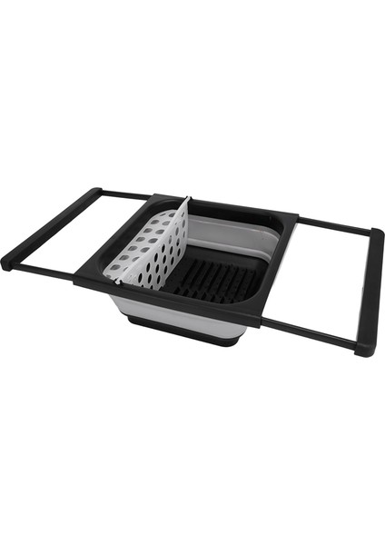 Pratik Katlanır Tabak Filtre Sepeti Saklama Kutusu Damlalıklı Kase Sofra Plakası Ayarlanabilir Sofra Drenaj Rafı Siyah (Yurt Dışından) modelleri