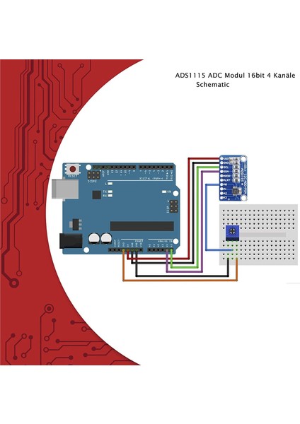 x ADS1115 Adc Modülü 16BIT 4 Kanal Için ve Için (Yurt Dışından)