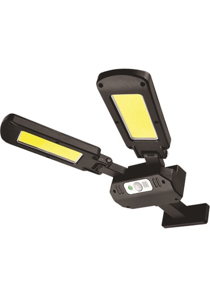 Yüksek Parlaklık Güneş Çift Kafa Sokak Lambası 180 ° Ayarlanabilir Güvenlik Duvar Lambası Ipx6 Su Geçirmez Güneş Işığı A (Yurt Dışından)