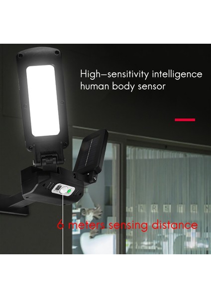 Yüksek Parlaklık Güneş Çift Kafa Sokak Lambası 180 ° Ayarlanabilir Güvenlik Duvar Lambası Ipx6 Su Geçirmez Güneş Işığı A (Yurt Dışından) modelleri