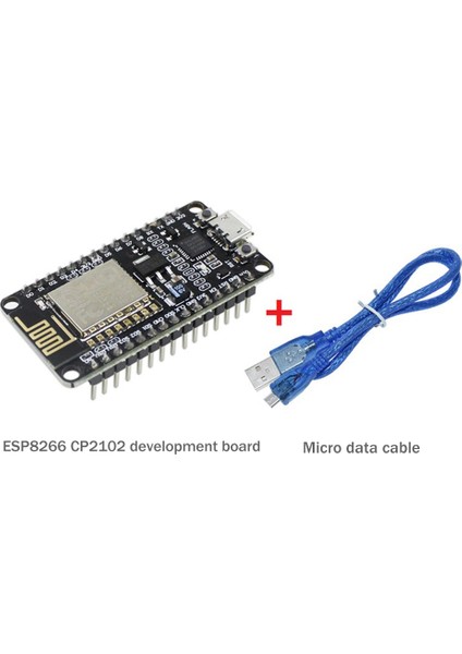 ESP8266 CP2102 Geliştirme Kartı + USB Kablosu ESP-12E Mcu ESP8266 Nodecu Lua V3 Nesnelerin Interneti Wıfı Geliştirme Kartı (Yurt Dışından)