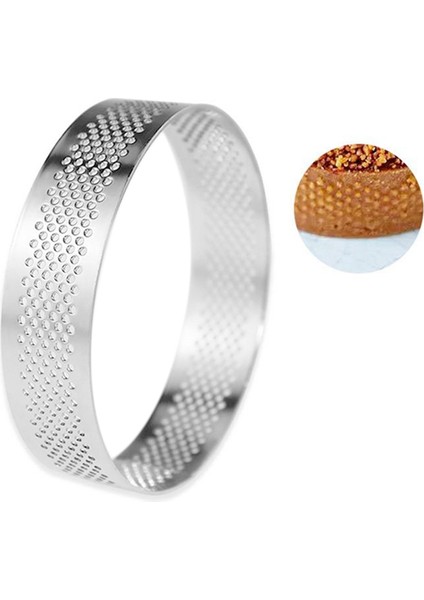 Adet 20 cm Yuvarlak Paslanmaz Çelik Kek Delik Kalıpları Mousse Kek Tart Yüzük Pizza Tatlı Dıy Dekor Kalıp Mutfak Pişirme Aracı (Yurt Dışından)