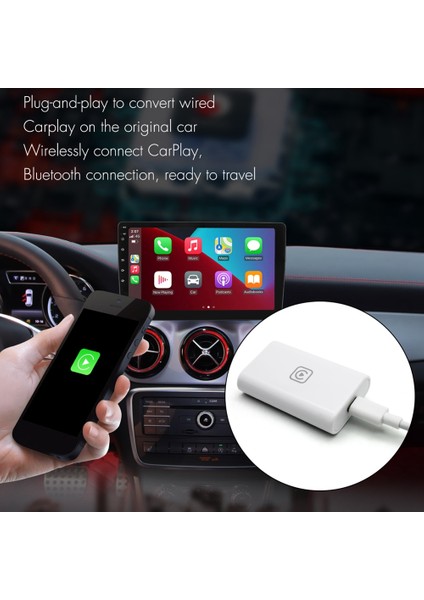 Kablolu Carplay Araba Carplay Ai Kutusu Akıllı Multimedya Için Kablosuz Carplay Adaptörü Kablosuz Carplay Dongle (Yurt Dışından)