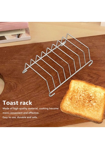 2 Adet Tost Ekmeği Rafı Tutucu 8 Dilim Delik Aracı Soğutma Izgarası Ekmek Rafı Dikdörtgen Hava Fritöz Aksesuarları Organizatör (Yurt Dışından)
