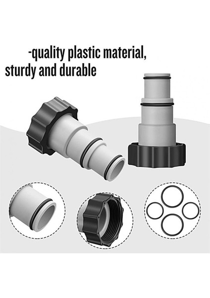 12 Adet Profesyonel Hortum Adaptörü Filtrasyon Pompası Arayüzü Pompaları Piston 1.25 Inç 1.5 Inç Hortum Adaptör Kiti (Yurt Dışından)