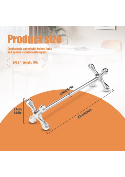 6 Adet Çinko Alaşım Çubukları Dinlenme Kaşık Standı Çatal Bıçaklar Tutucu Raf Standı Metal Zanaat Masa Dekorasyon (Yurt Dışından) fırsatları