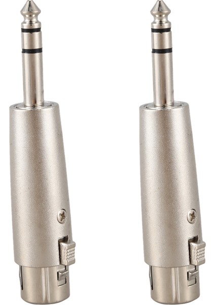 2x Yeni Xlr Dişi 6.3mm Jack Kurşun Fiş Mikrofon Mikrofon Yama Kablosu Adaptörü (Yurt Dışından)