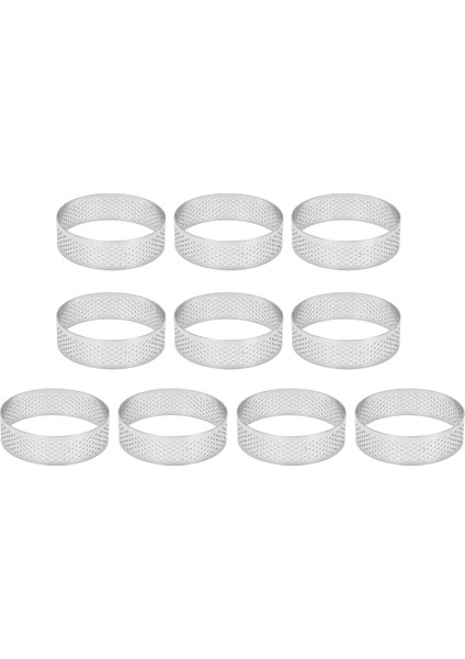 60 Adet Dairesel Tart Yüzükler Delikli Paslanmaz Çelik Meyve Pastası Kiş Kek Mus Kalıp Mutfak Pişirme Kalıp 7 cm (Yurt Dışından) fırsatları