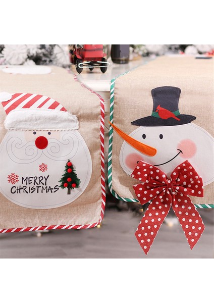 Noel Dekor Noel Tatili Dantel Masa Koşucu Dekorasyon Masa Çiçek Masa Koşucu Noel Baba (Yurt Dışından)