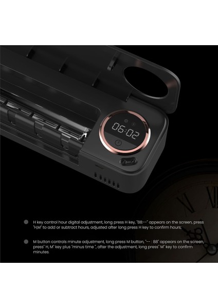 Uv Diş Fırçası Depolama Sterilizatörü Şarj Edilebilir Diş Fırçası Tutucu LED Ekran ile Duvara Montaj Banyo Aksesuarları Beyaz (Yurt Dışından) fiyatları