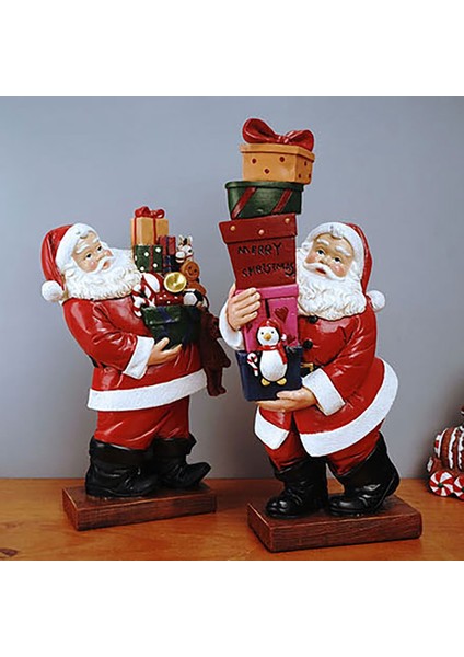 1 Adet Noel Baba Heykel Noel Bebek Reçine Süs Heykelcik Tatil Yeni Yıl Noel Masa Dekorasyon C (Yurt Dışından)