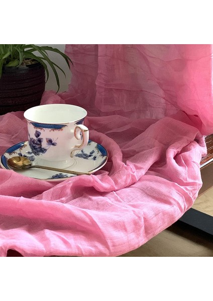 6 Paket Pembe Tülbent Masa Koşucu 35X120IN Boho Gazlı Bez Masa Koşucu Düğün Gelin Bebek Duş Parti Dekor Için (Yurt Dışından) modelleri