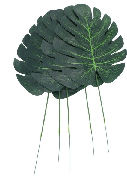 136 Parça 8 Çeşit Tropikal Parti Süslemeleri Jungle Monstera Yaprakları, Sahte Köklü Yapay Palmiye Yaprakları (Yurt Dışından) modelleri