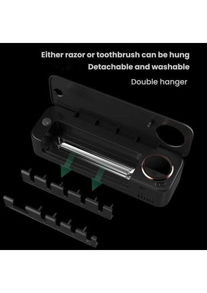 Uv Diş Fırçası Depolama Sterilizatörü Şarj Edilebilir Diş Fırçası Tutucu LED Ekran ile Duvara Montaj Banyo Aksesuarları Beyaz (Yurt Dışından) fırsatları