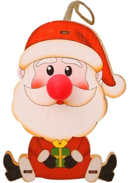 Noel Ağacı Kolye Parlayan Küçük Kolye Sahne Düzenlemesi Noel Baba Kardan Adam-Geyik Noel Süslemeleri (Yurt Dışından)