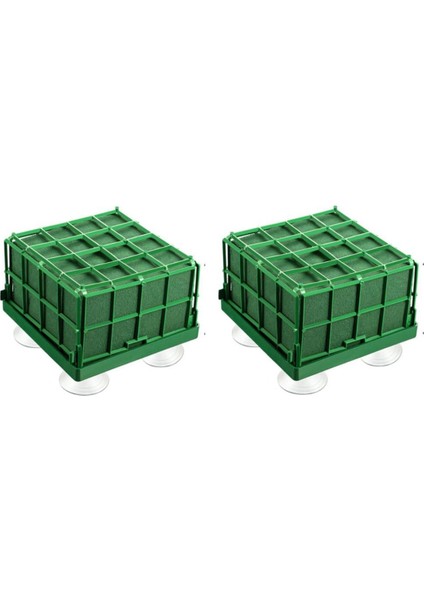 2 Adet Kare Çiçek Köpük Kafes Çiçek Standı Çiçek Köpük ve Vantuz Ile, Düğün Masa Centerpiece Çiçek Aranjmanı Için (Yurt Dışından)
