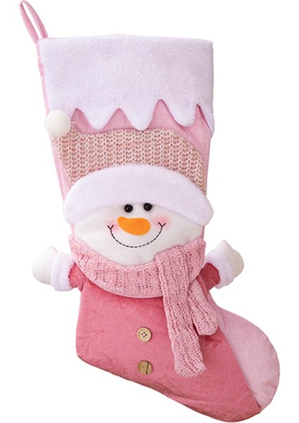 Noel Çorapları Çocuk Hediye Şeker Çanta Noel Baba Kardan Adam-Çorap Asılı Noel Ağacı Süsleme, Kardan Adam (Yurt Dışından)