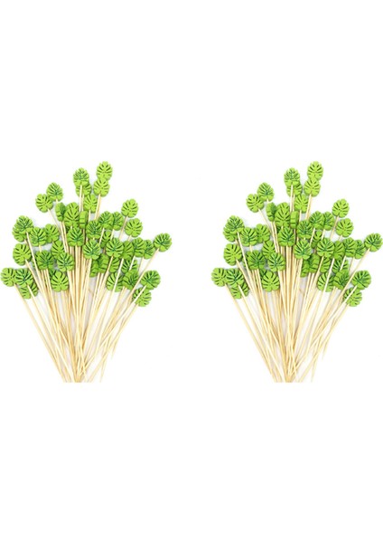 400 Adet Bambu Toplama Büfe Tropikal Yapraklar Cupcake Meyve Çatalı Tatlı Salata Çubuğu Kokteyl Şiş Parti Dekor Için (Yurt Dışından) fiyatları