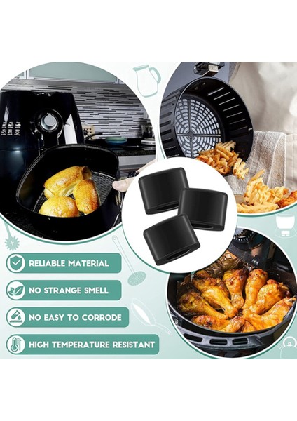 20 Adet Hava Fritöz Kauçuk Tamponlar Hava Fritöz Parçaları Çizilmez Koruyucu Kapaklar Airfryer Izgara Tavası Mutfak Pişirme (Yurt Dışından)