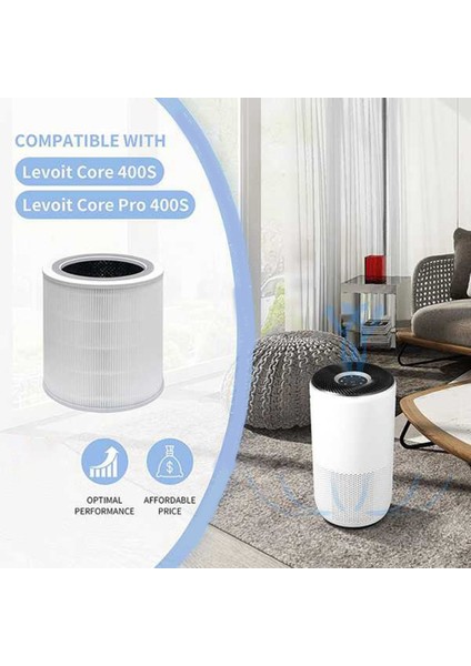 Levoit Hava Temizleme Cihazı Core 400S Parça Çekirdeği 400S-RF H13 Hepa Filtrasyon 5 Katmanlar 3'ü 1 Arada Filtre Için Yedek Filtre (Yurt Dışından) fırsatları
