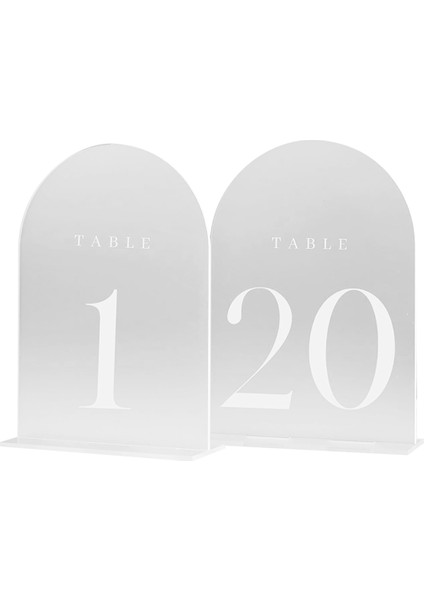 Düğün Için Buzlu Arch Masa Numaraları, 20 Paket 5X7INCH Buzlu Arch Akrilik Masa Tabelaları, Masa Dekorasyonu Için Mükemmel (Yurt Dışından)