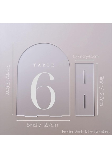 Düğün Için Buzlu Arch Masa Numaraları, 20 Paket 5X7INCH Buzlu Arch Akrilik Masa Tabelaları, Masa Dekorasyonu Için Mükemmel (Yurt Dışından)