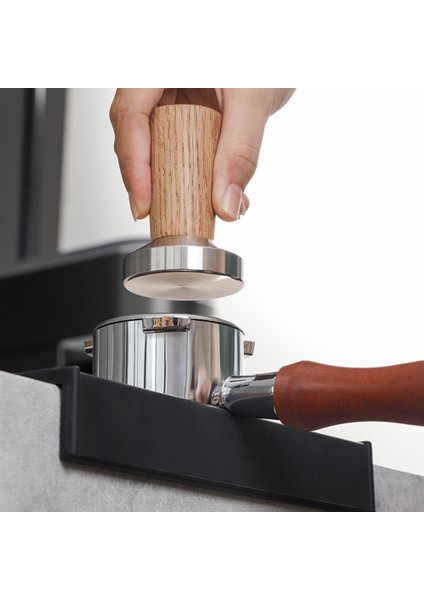 Kahve Sabotajı Espresso Damgası: Kahve Sabotajı Gerçek Ahşap Saplı, Espresso Sabotajı Silikon Yastık Içerir 49MM (Yurt Dışından)