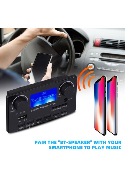 Bluetooth 5.0 Mp3 Dekoder Kartı Desteği Handsfree Kayıt Fm Dc 12 V Mp3 Wma Wav Ape Flac Ses Amplifikatörü Kurulu (Yurt Dışından) fırsatları