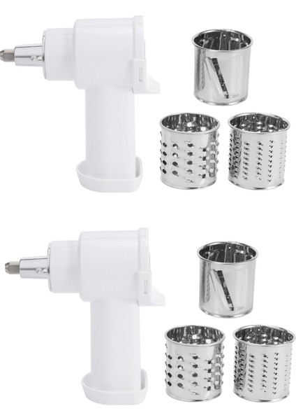 2x Sebze Dilimleyici/parçalayıcı/peynir Rende Kitchenaid Için Tezgah Mikseri Eki Dilimleme Parçalama Aksesuarları (Yurt Dışından)