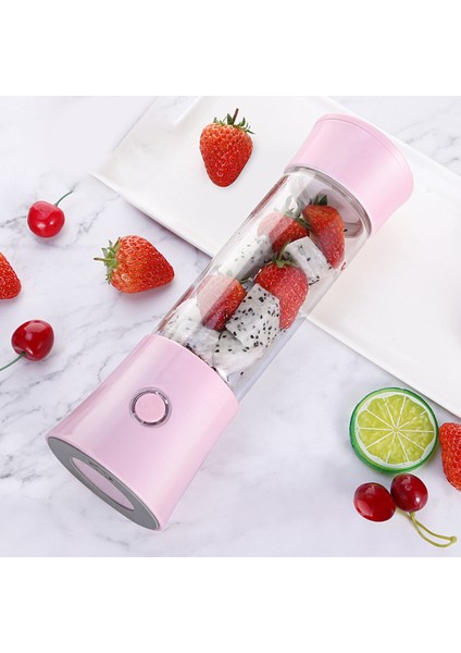480 ml Taşınabilir USB Şarj Meyve Shake Fincan Ev Hızlı Sıkacağı Çok Fonksiyonlu Mini Taşınabilir Meyve Sıkacağı Ev ve Seyahat Için-C (Yurt Dışından)