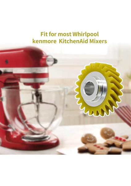 W10112253 Mikser Sonsuz Dişlisi ve W10380496 Karbon Fırçalar Whirlpool ve Kitchenaid Mikser Numarası 4162897 Için Parçayı Değiştirin (Yurt Dışından)