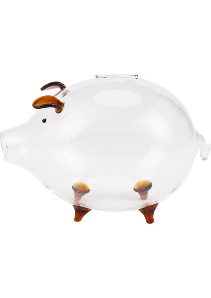 2x Domuz Kumbara Para Kutuları Para Tasarrufu Kutusu Sevimli Şeffaf Cam Hatıra Doğum Günü Hediyesi Çocuklar Çocuklar Için-Kahverengi (Yurt Dışından) indirimleri