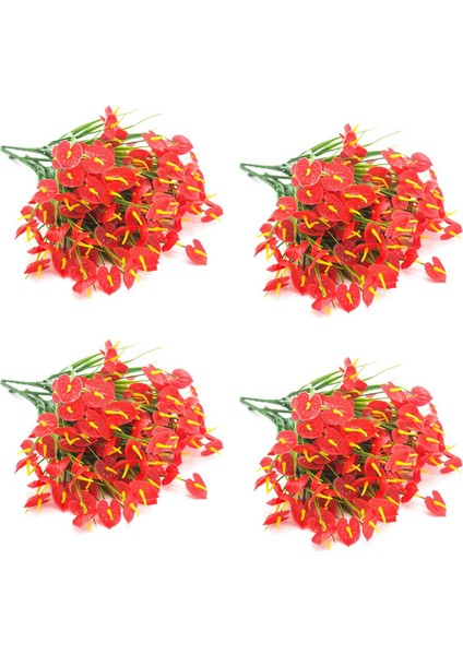 16 Demet Yapay Sahte Çiçekler Sahte Antoryum Bitkiler Plastik Çalılar Çalılar Yeşillik Kapalı Dışında Asılı Ekici (Yurt Dışından) fiyatları