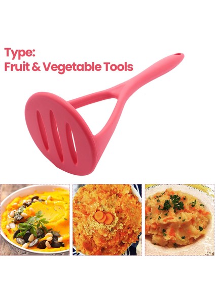 Yeni Silikon Patates Basıncı Çamur Patates Püresi Preslenmiş Ezici Tatlı Meyve Aile Otel Restoran Kullanımı Kırmızı (Yurt Dışından) fiyatları