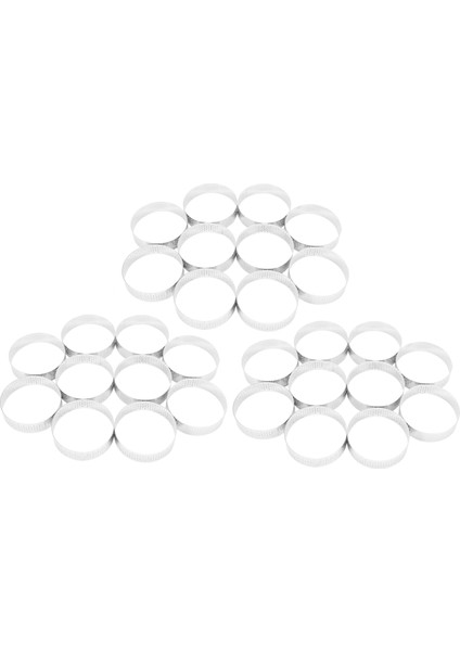 30 Adet Dairesel Paslanmaz Çelik Tart Yüzük Kulesi Pasta Kek Kalıbı Pişirme Araçları Delikli Kek Mousse Yüzük, 8 cm (Yurt Dışından)