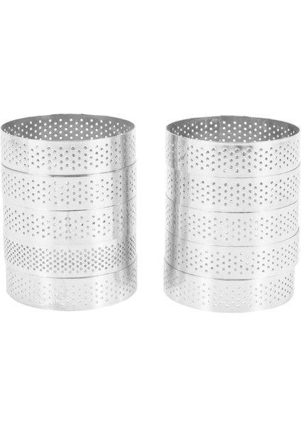 30 Adet Dairesel Paslanmaz Çelik Tart Yüzük Kulesi Pasta Kek Kalıbı Pişirme Araçları Delikli Kek Mousse Yüzük, 8 cm (Yurt Dışından) fiyatları