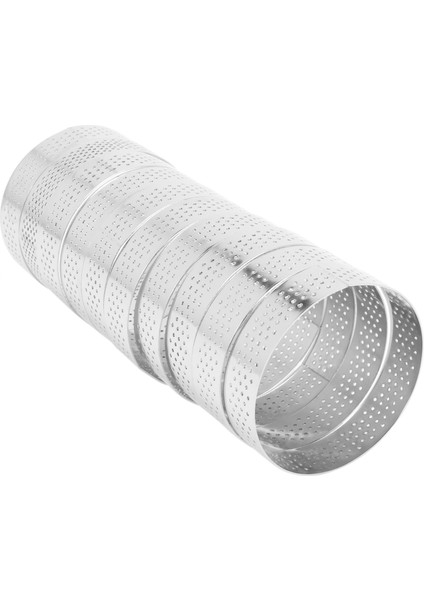 30 Adet Dairesel Paslanmaz Çelik Tart Yüzük Kulesi Pasta Kek Kalıbı Pişirme Araçları Delikli Kek Mousse Yüzük, 8 cm (Yurt Dışından) modelleri