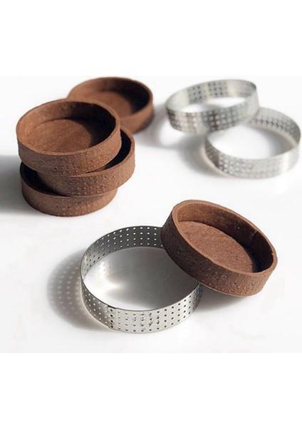 3X20 cm Yuvarlak Paslanmaz Çelik Kek Delik Kalıpları Mousse Kek Tart Yüzük Pizza Tatlı Dıy Dekor Kalıp Mutfak Pişirme Aracı (Yurt Dışından) fırsatları