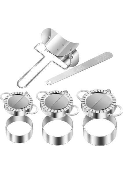 Köfte Makinesi 8 Adet, Empanada Pres Kalıbı ve Kesici, Pasta Mantı Hamur Pasta Sarmalayıcıları Cilt Manuel Doldurma Kaşığı (Yurt Dışından) modelleri