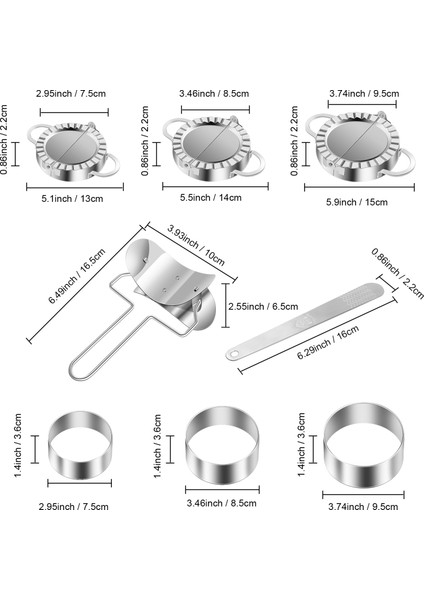 Köfte Makinesi 8 Adet, Empanada Pres Kalıbı ve Kesici, Pasta Mantı Hamur Pasta Sarmalayıcıları Cilt Manuel Doldurma Kaşığı (Yurt Dışından) fırsatları