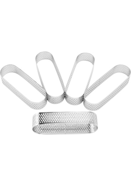 40 Adet Oval Tartlet Kalıpları Fransız Tatlı Mousse Meyve Pasta Tart Yüzük Kiş Kek Kalıbı, Paslanmaz Çelik Tart Mousse Yüzük (Yurt Dışından)
