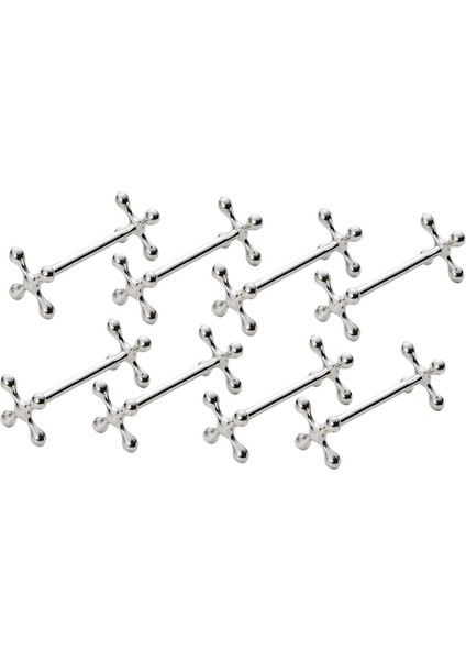 8 Adet Çinko Alaşım Çubukları Dinlenme Kaşık Standı Çatal Bıçak Tutucu Raf Standı Metal Zanaat Masa Dekorasyonu (Gümüş) (Yurt Dışından)