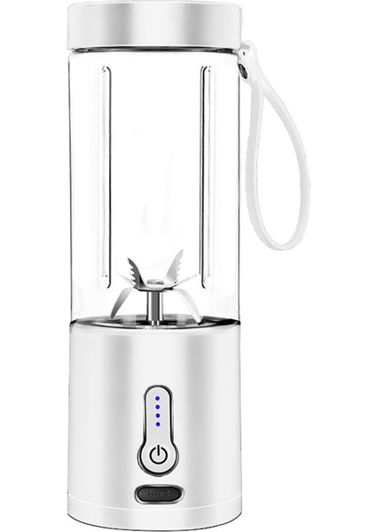 Usb-C ile Şarj Edilebilir Taşınabilir Blender, 6 Bıçaklı Taşınabilir Blender, Kablosuz ve Hafif Küçük Kişisel Blender (Yurt Dışından)