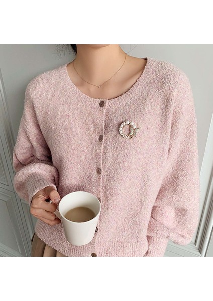 Inci ve Rhinestone Moda Daire Broş Kadınlar Için Barok Trendy Zarif Kelebek Broş Pins Parti Düğün Hediyeleri (Yurt Dışından)