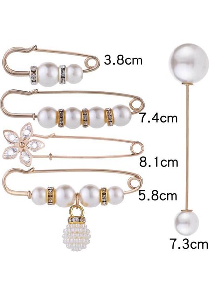 10 Adet Trendy Kişilik Broş Seti, Tek Kelime Pin Broş, Etek Elastik Bel Büyük Pin Parlama Önleyici Toka (Yurt Dışından)