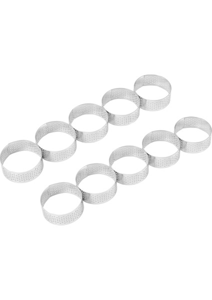 40 Paket 5cm Paslanmaz Çelik Tart Halkası, Isıya Dayanıklı Delikli Kek Mus Halkası, Yuvarlak Halka Pişirme Çörek Araçları (Yurt Dışından) indirimleri