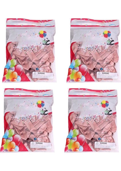200 Adet 10 Inç Metalik Lateks Balonlar Kalın Krom Parlak Metal Inci Balon Globos Parti Dekoru Için - Gül Altın (Yurt Dışından)