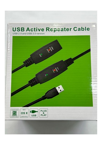 30 Metre USB 3.0 Uzatma Kablosu 30 Metre Active Repeater Kablo
