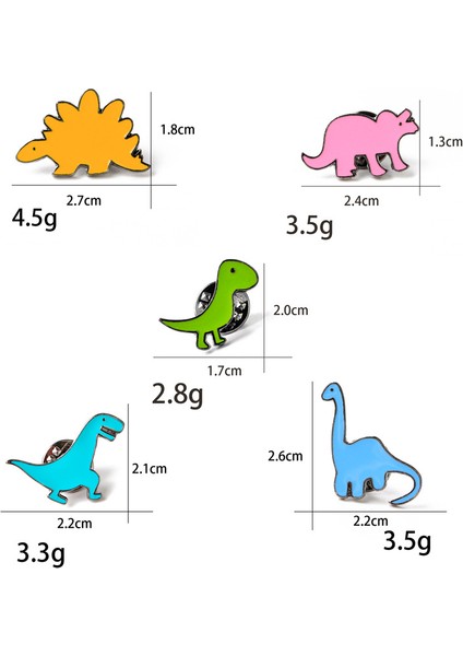 Karikatür Dinozor Broş Diy Düğme Pimleri Ceket Sırt Çantası Pin Rozeti Hayvan Figürlü Mücevherat Erkek Çocuklar Pembe (Yurt Dışından) modelleri
